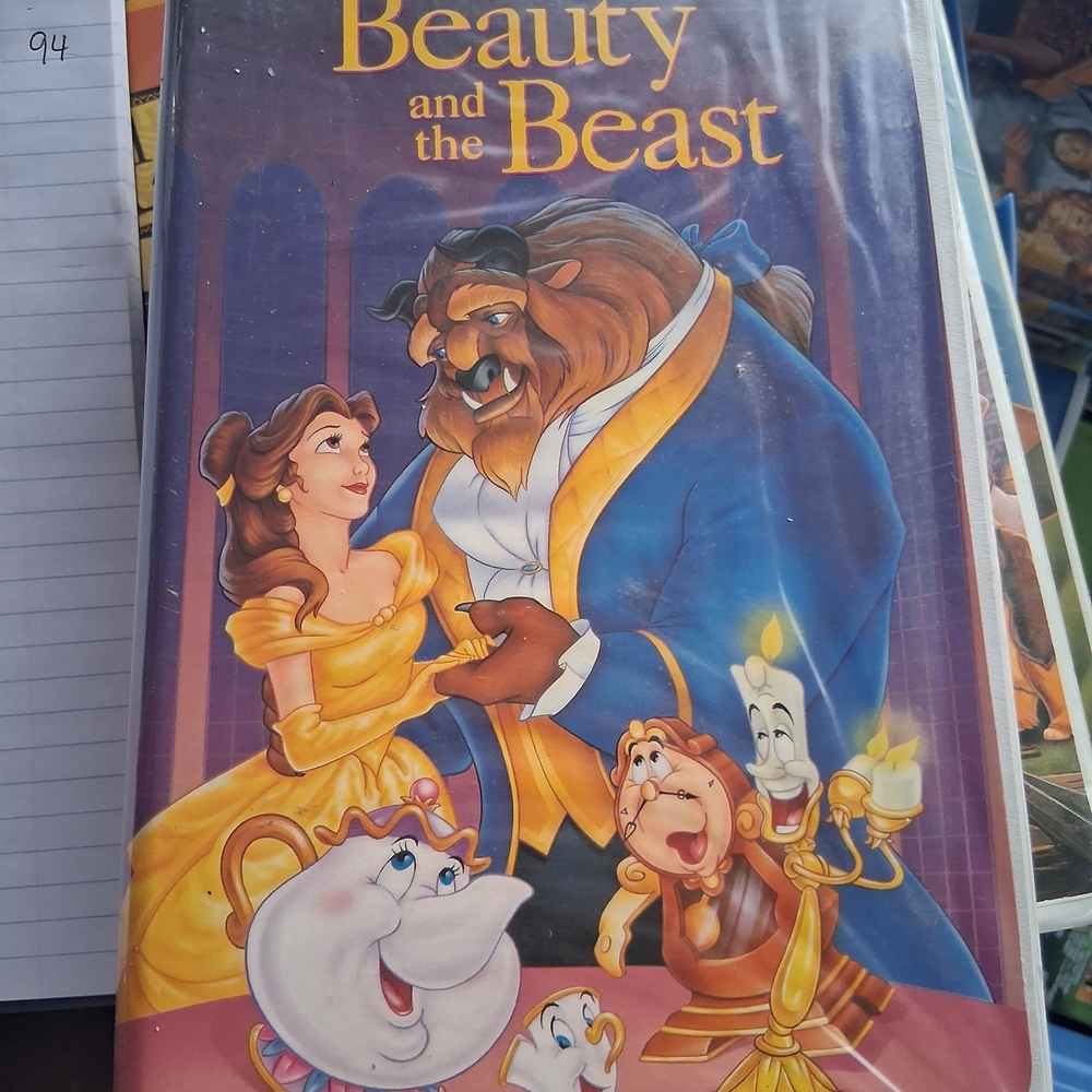 Disney Beauty and the Beast VHS with Blue and Yellow Cover